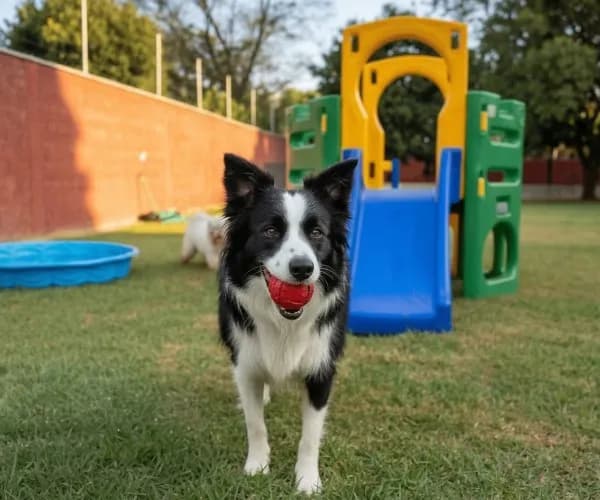 Cães felizes brincando na PET CAPRICHO